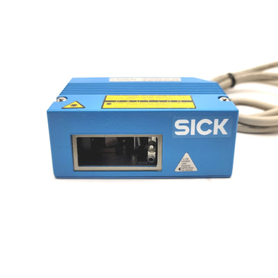 Used SICK CLV450-0010 Fixed Mount Bar Code Scanner Range: 125-1,660mm, 10-30VDC, IP65