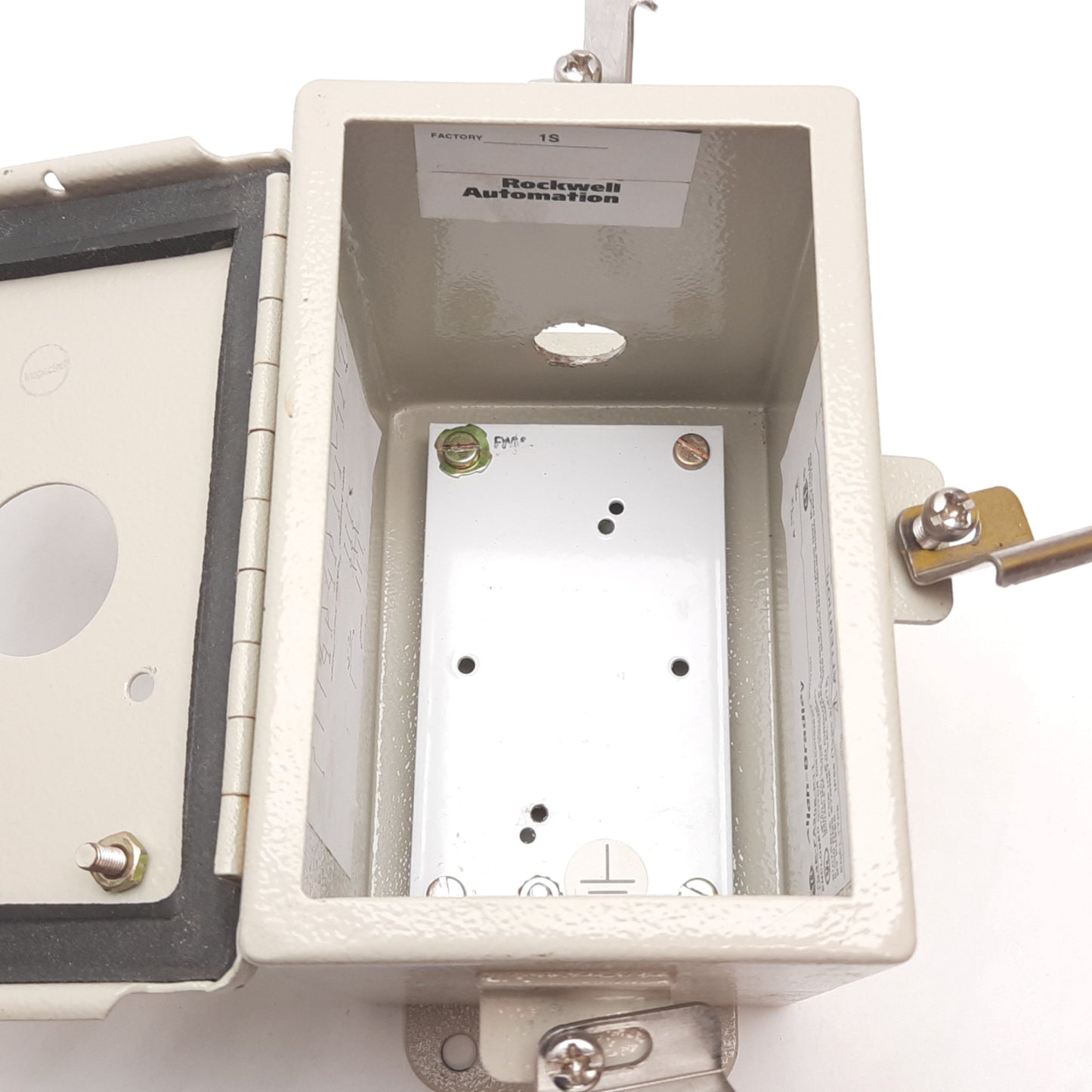 Used Allen Bradley 194E-FA20E-P11 Disconnect Switch Enclosure, 6" x 4" x 5.5", Steel