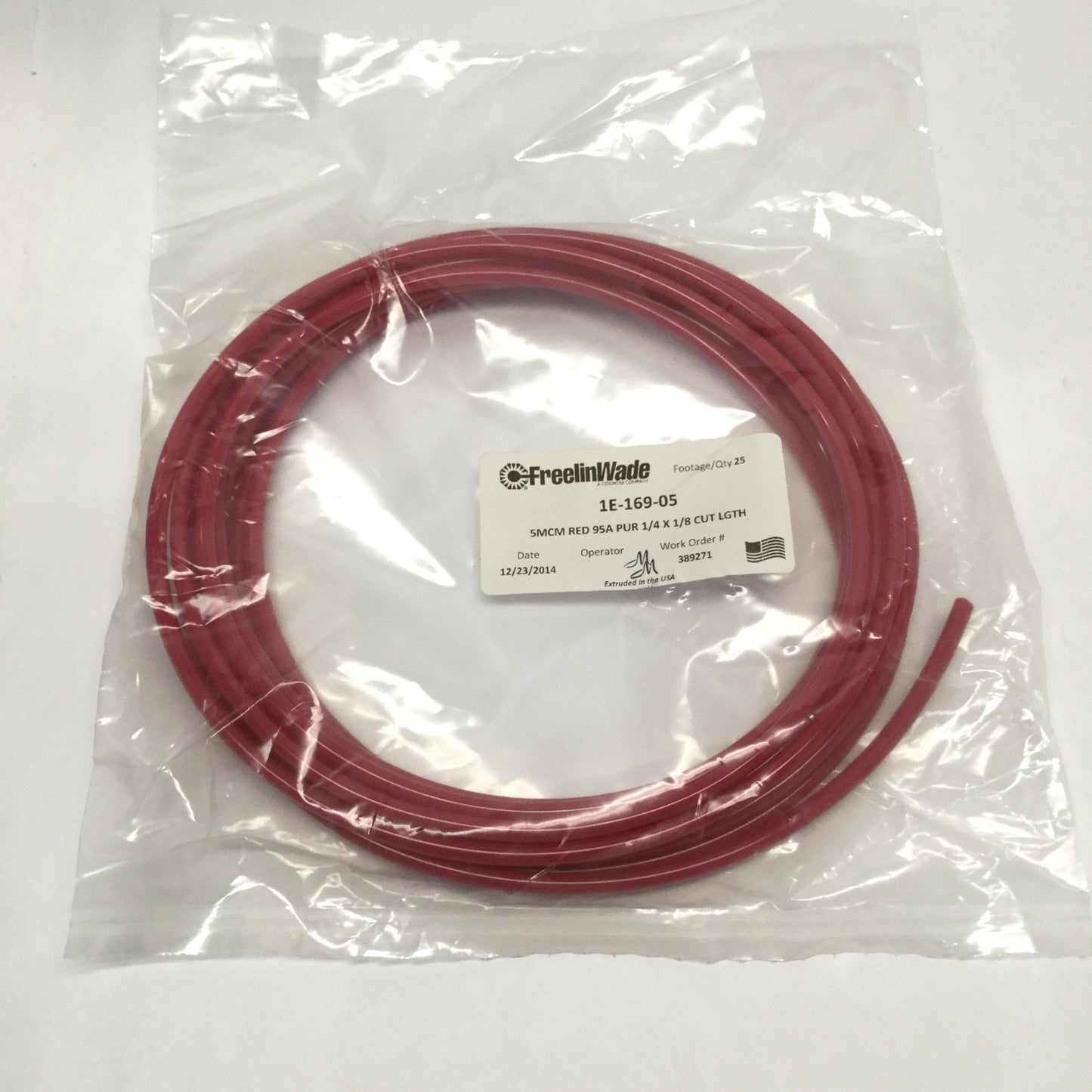 New Freelin-Wade 1E-169-05 Fre-Thane Polyurethane Tubing, 1/4" OD x 1/8" ID, 25ft L