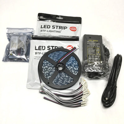 New – Open box BTF-Lighting 24V-60ZL-W Smart LED Strip Kit Red Green Blue White 5m w/Controller