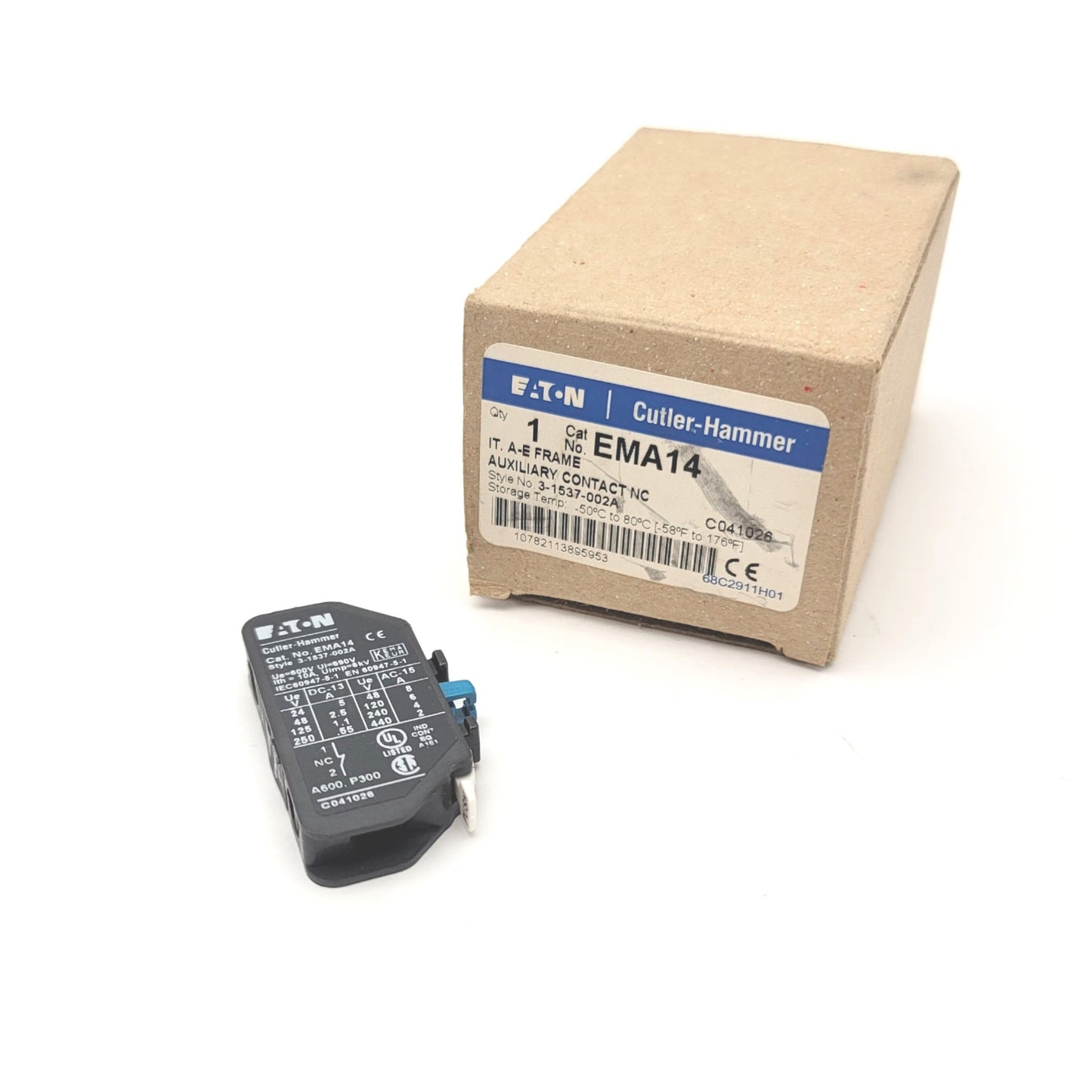 New Eaton Cutler Hammer EMA14 Auxiliary Contact Block, Normally Closed NC 600V 10A