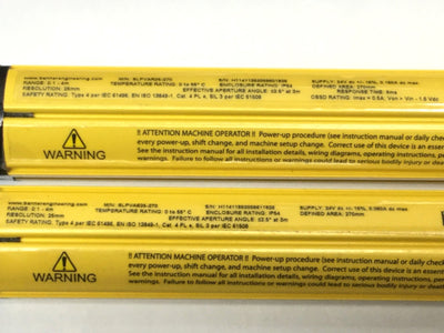 New Banner SLPVAP25-270 EZ-Screen Safety Light Curtain Emitter & Receiver, 25mm Res