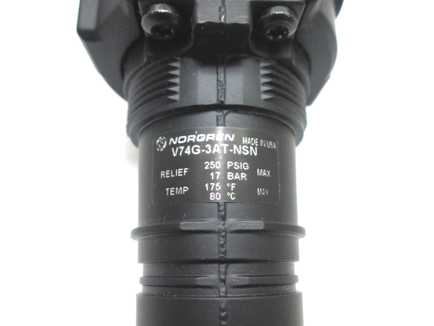 New Norgren V74G-3AT-NSN Pressure Relief Valve Regulator x2 1/4" x2 3/8" NPT 250PSIG