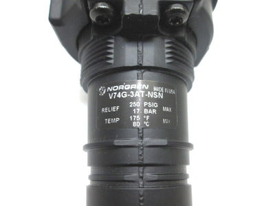 New Norgren V74G-3AT-NSN Pressure Relief Valve Regulator x2 1/4" x2 3/8" NPT 250PSIG