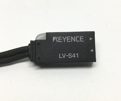 Used Keyence LV-S41 Laser Sensor Head, Small Spot Reflective, 600mm Range, 655nm Red