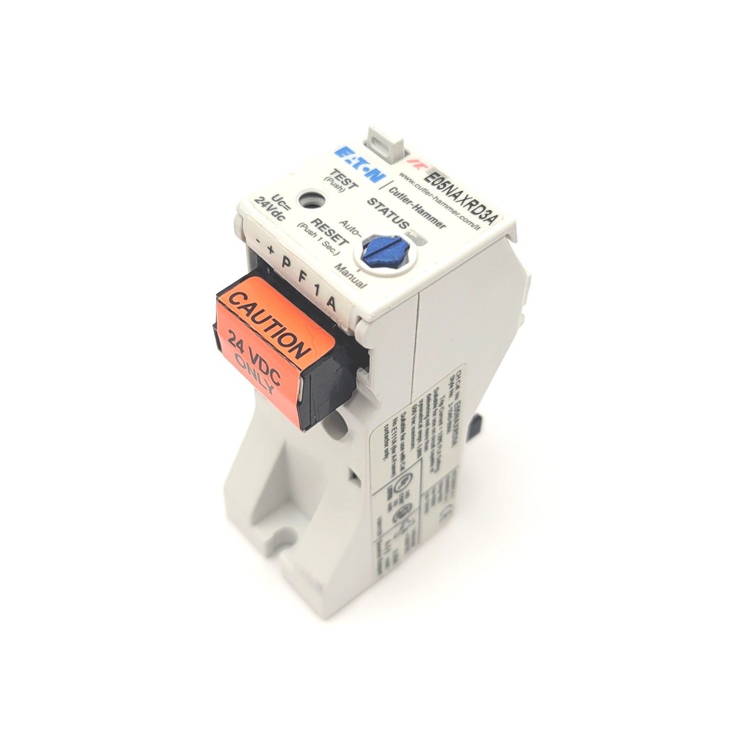 New – Open box Eaton E05NAXRD3A IEC Solid State Overload Relay Size A, 2.8-9.0A, 24VDC, 3-Pole