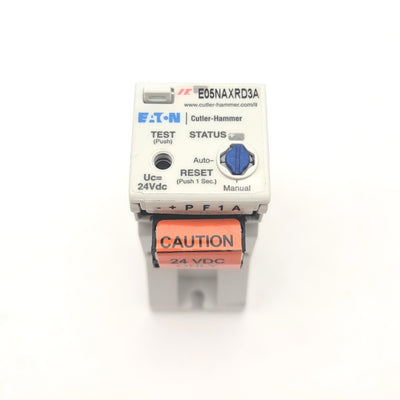 New – Open box Eaton E05NAXRD3A IEC Solid State Overload Relay Size A, 2.8-9.0A, 24VDC, 3-Pole