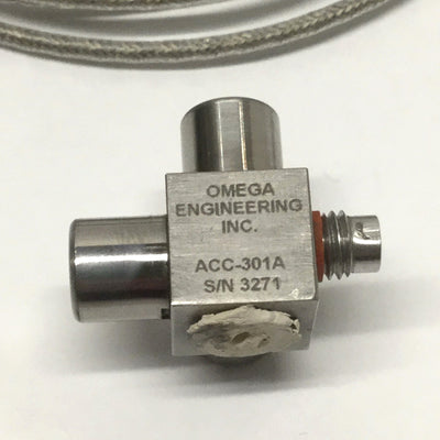 Used Omega ACC-301A Triaxial Accelerometer 3-Axis X-Y-Z Vibration Sensor 10mV/g 10kHz
