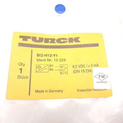 New Other Turck Bi2-H12-Y1 Inductive Proximity Sensor, 2mm, 8.2VDC 5mA, 2-Wire 2m