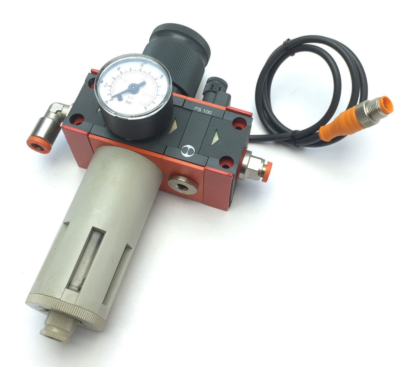 Used Skillair FR100 20 Pneumatic Air Filter Regulator & PS 100 Switch, 1/4" NPT, 20µm
