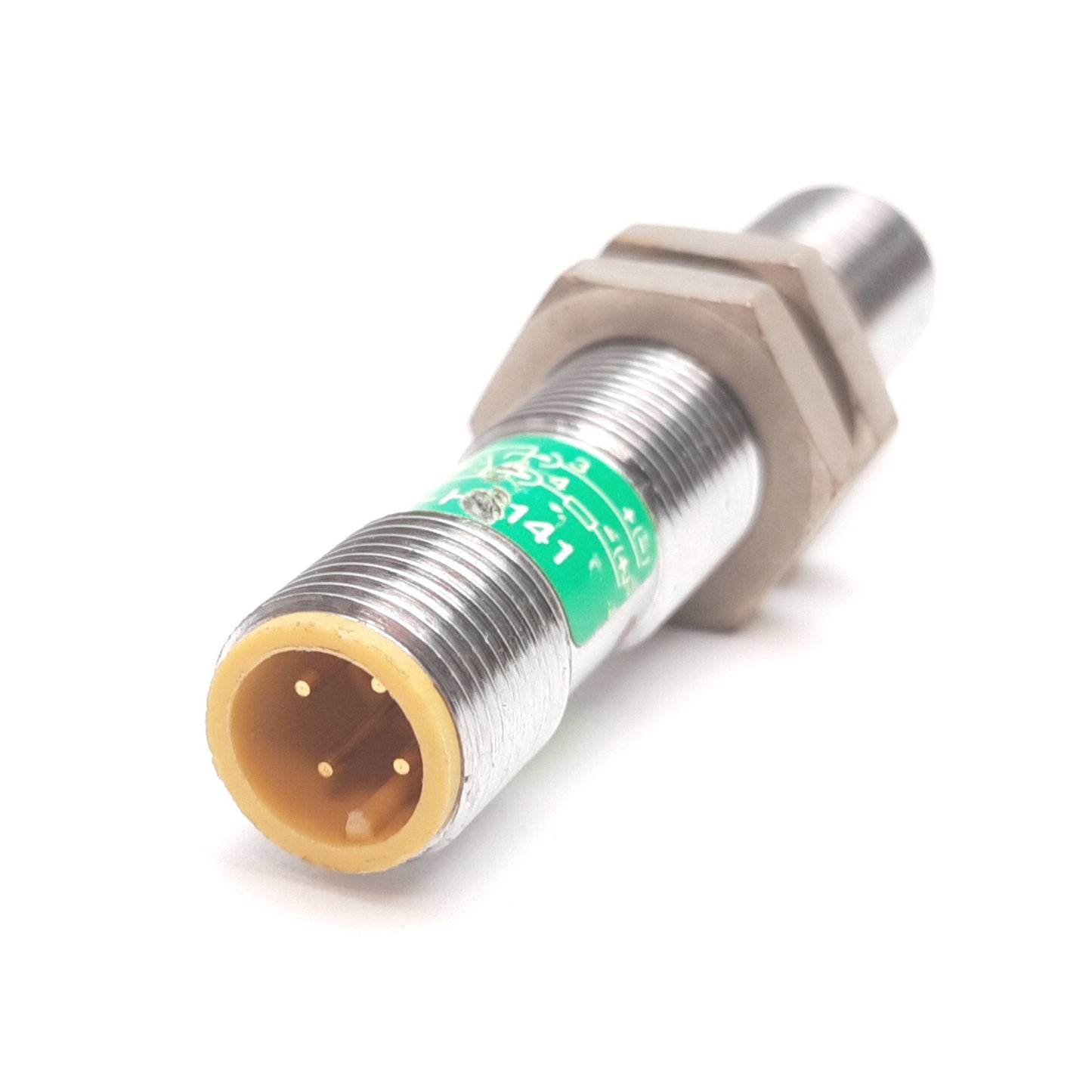 Used Turck Bi2-M12-AD4X-H1141 Inductive Proximity Sensor, 2mm, 10-65VDC 100mA, 4-Pin