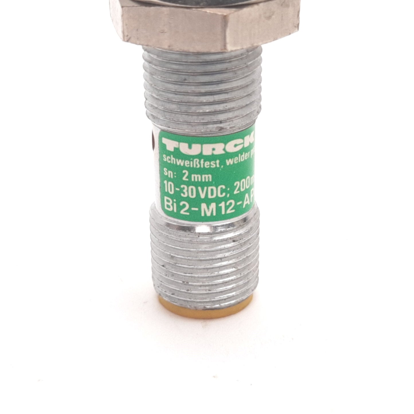 Used Turck Bi2-M12-AP4X-H1141/S34 Inductive Proximity Sensor, 2mm, 10-30VDC 200mA PNP