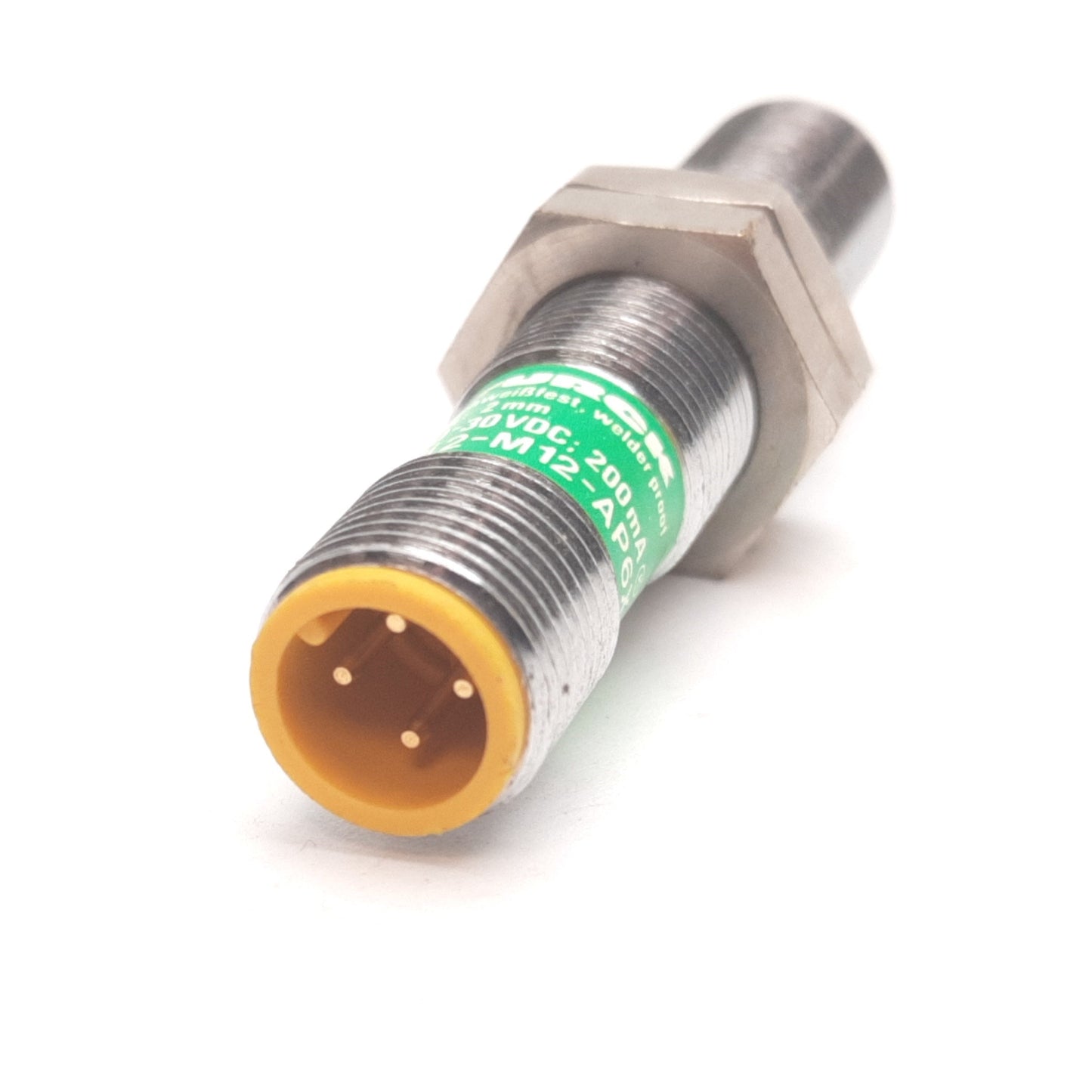Used Turck Bi2-M12-AP4X-H1141/S34 Inductive Proximity Sensor, 2mm, 10-30VDC 200mA PNP