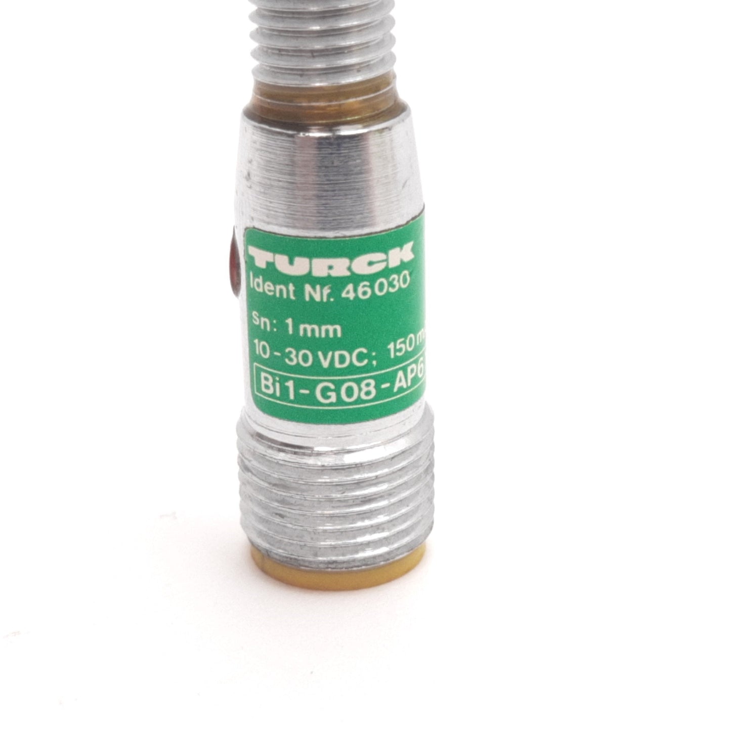 Used Turck Bi1-G08-AP6X-H1341 Inductive Proximity Sensor, 1mm, 10-30VDC 150mA PNP N/O