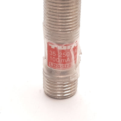 Used Turck Bi2-G12-AZ31X-B3131 Inductive Proximity Sensor, 2mm, 35-250VAC 100mA, N/O