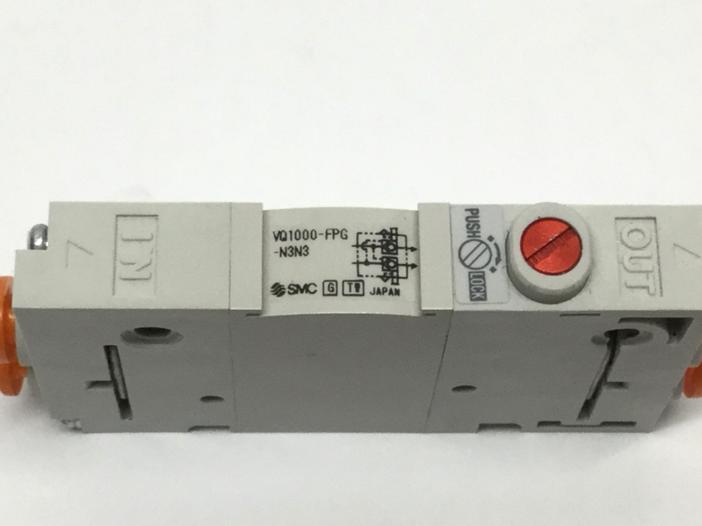 Used SMC VQ1000-FPG-N3N3 Perfect Double Check Block 0.15-0.8MPa, 5/32" 4mm One-Touch