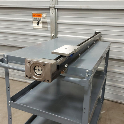 Used Thomson Ball Screw Positioner Linear Actuator, 1200mm Travel, 25mm Lead, NEMA 34