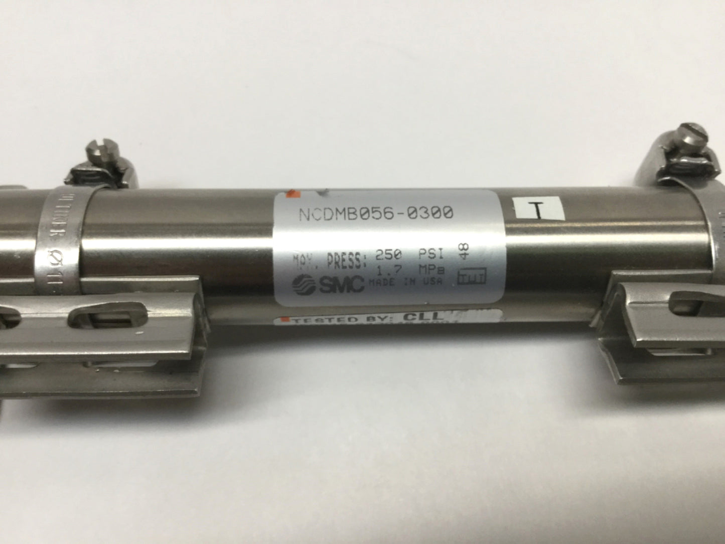 Used SMC NCDMB056-0300 Stainless Steel Body Cylinder 9/16" Bore 3" Stroke 250psi Max