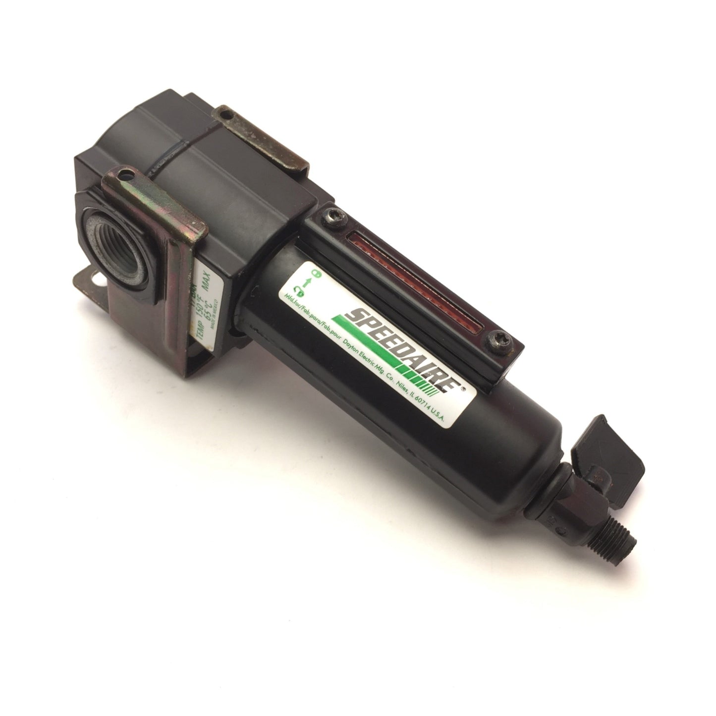 Used Speedaire 4ZL29 Compact General Purpose Pneumatic Filter 3/8" Port, 5 Micron Air