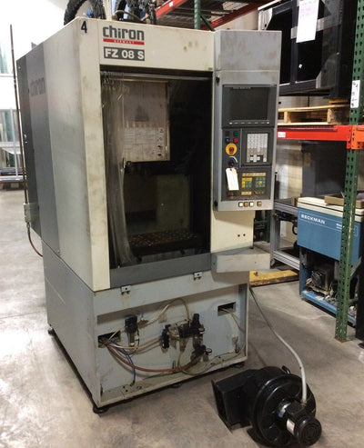 Used Chiron FZ08S Vertical Mill Machine Center VMC X-Y-Z w/Fanuc CNC FilterMist