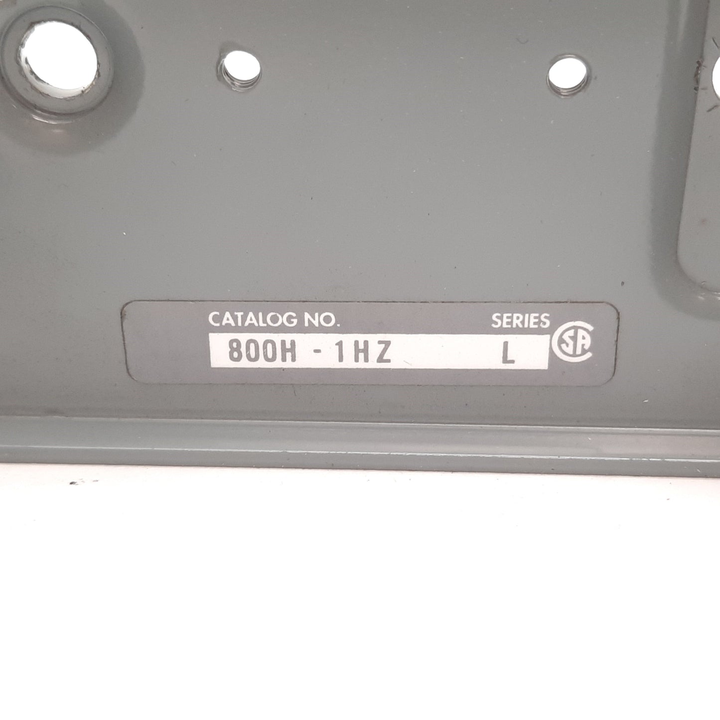 Used Allen Bradley 800H-1HZ Pushbutton E-Stop Enclosure, Gray, 30mm, Steel, *Holes*