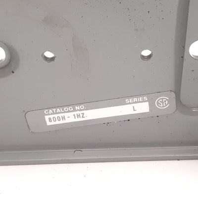 Used Allen Bradley 800H-1HZ Pushbutton E-Stop Enclosure, Black, 30mm, Steel, *Holes*