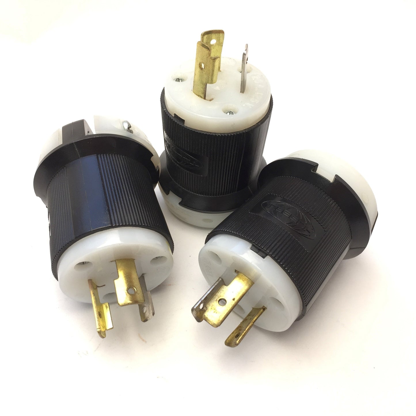 Used Lot of 3 Hubbell HBL2311 Twist-Lock Male Plugs 2-Pole 3W 20A 125V NEMA L5-20P UL