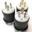 Used Lot of 3 Hubbell HBL2311 Twist-Lock Male Plugs 2-Pole 3W 20A 125V NEMA L5-20P UL