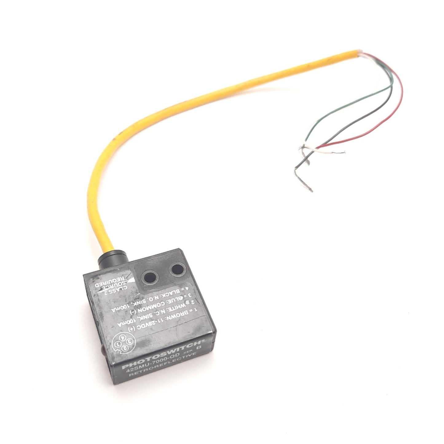 Used Allen Bradley 42SMU-7000-QD Photoswitch Photoelectric Sensor 12' 11-28VDC 4-Wire
