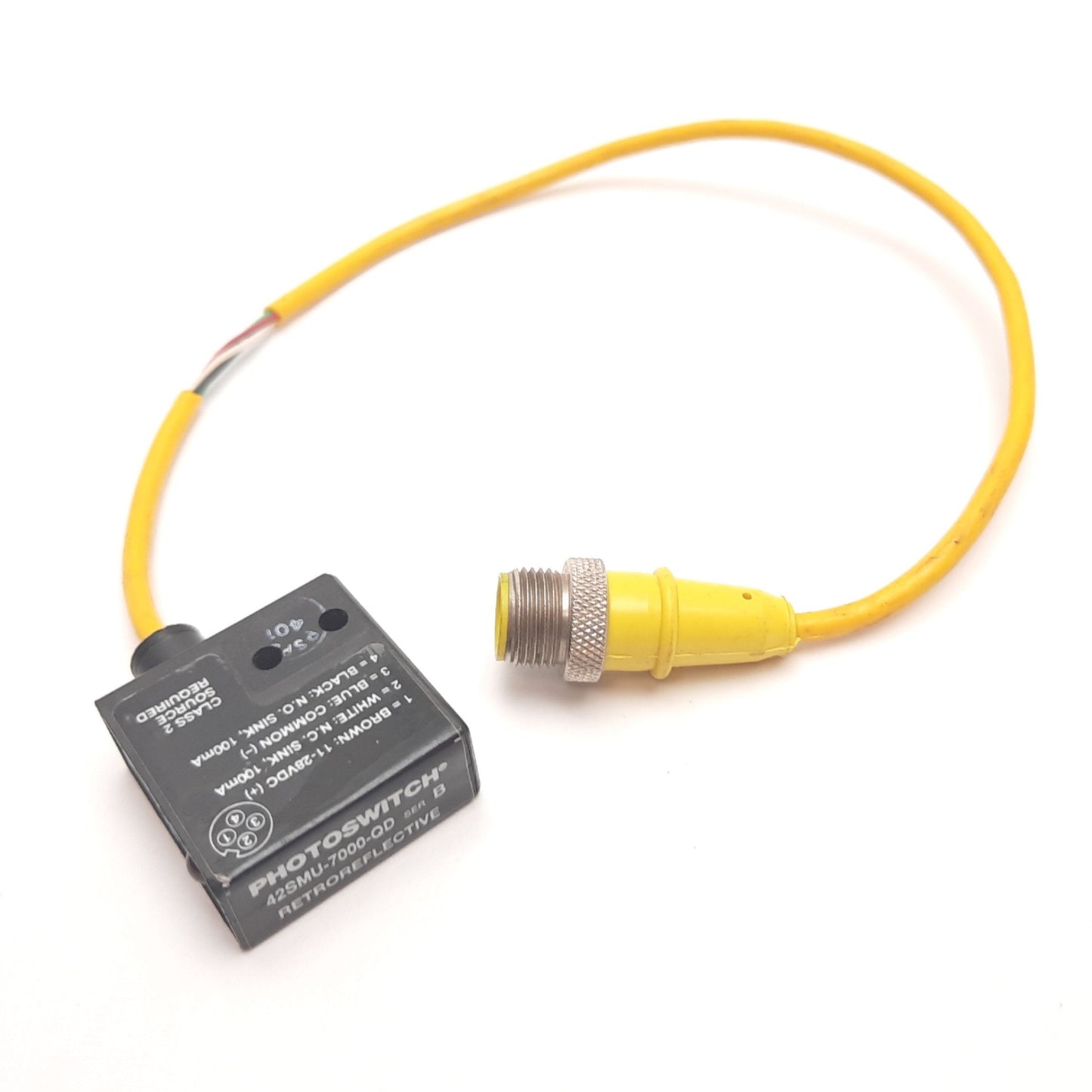 Used Allen Bradley 42SMU-7000-QD Photoswitch Photoelectric Sensor 12' 11-28VDC 4-Pin