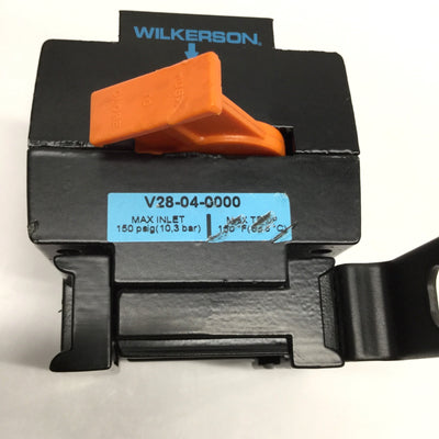 Used Wilkerson V28-04-0000 Manual Safety Lockout Exhaust Valve 1/2" NPT Ports 150psi