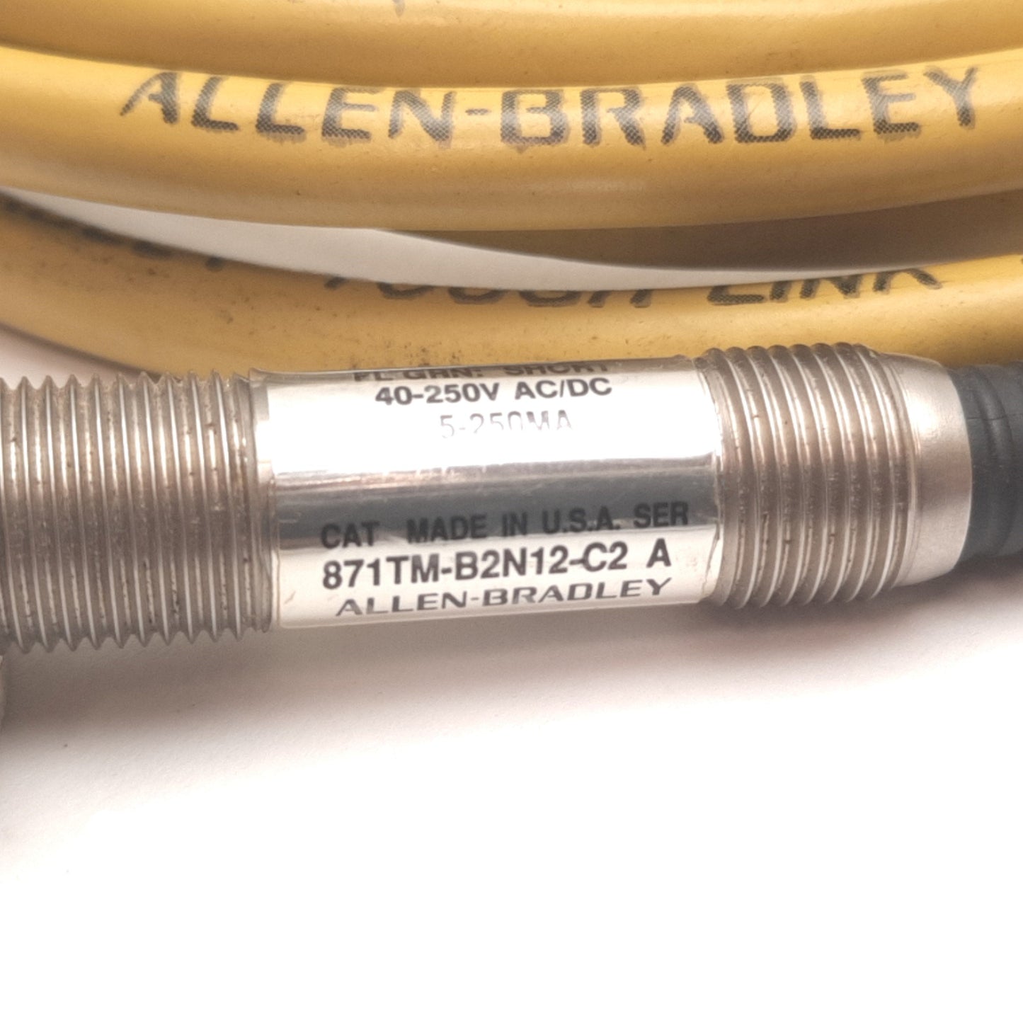 Used Allen Bradley 871TM-B2N12-C2 Inductive Proximity Sensor, 2mm, 40-250VAC/DC