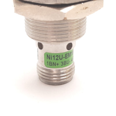 Used Turck Ni12U-EM18-AP6X-H1141 Inductive Proximity Sensor, 12mm, 10-30VDC, PNP N/O
