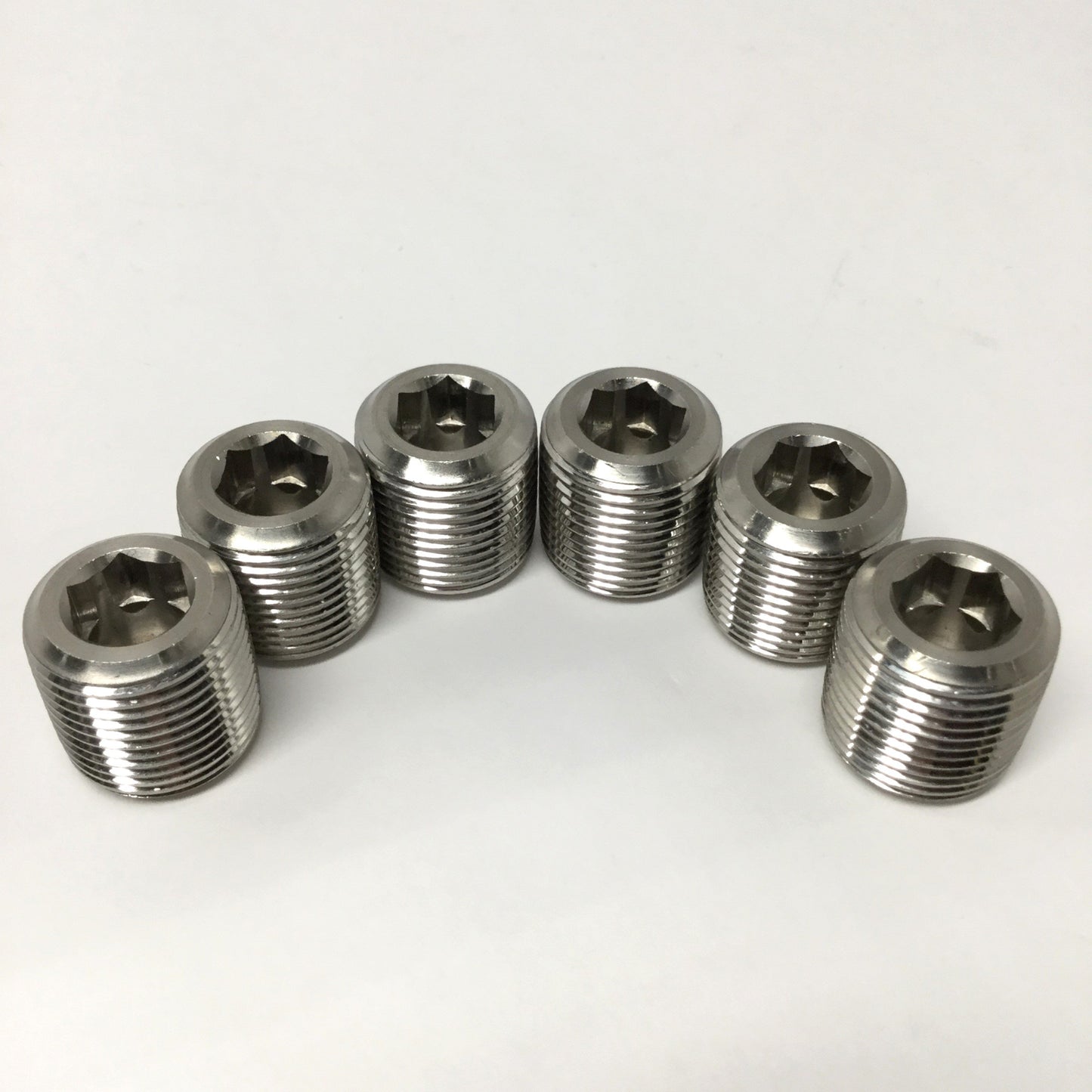 Used Lot of 6 Misumi LVWS20-20 Leveling Screws, 304 SS, M20 x1.5 Thread, 20mm Long