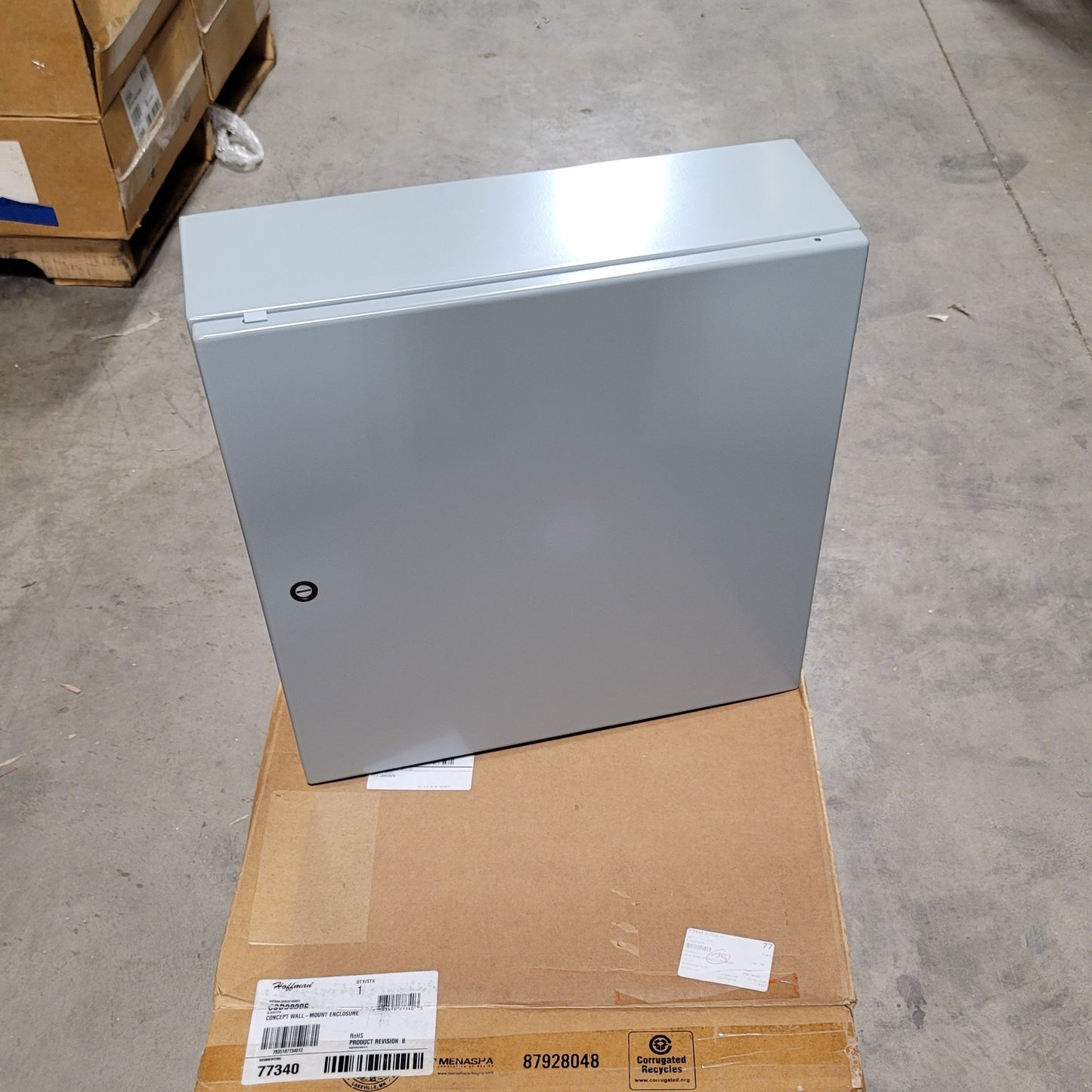New Hoffman CSD20206 Concept Single Door Wall Mount Enclosure 20"H x 20"W x 6"D Gray