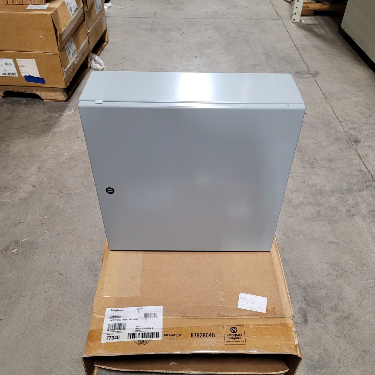 New Hoffman CSD20206 Concept Single Door Wall Mount Enclosure 20"H x 20"W x 6"D Gray