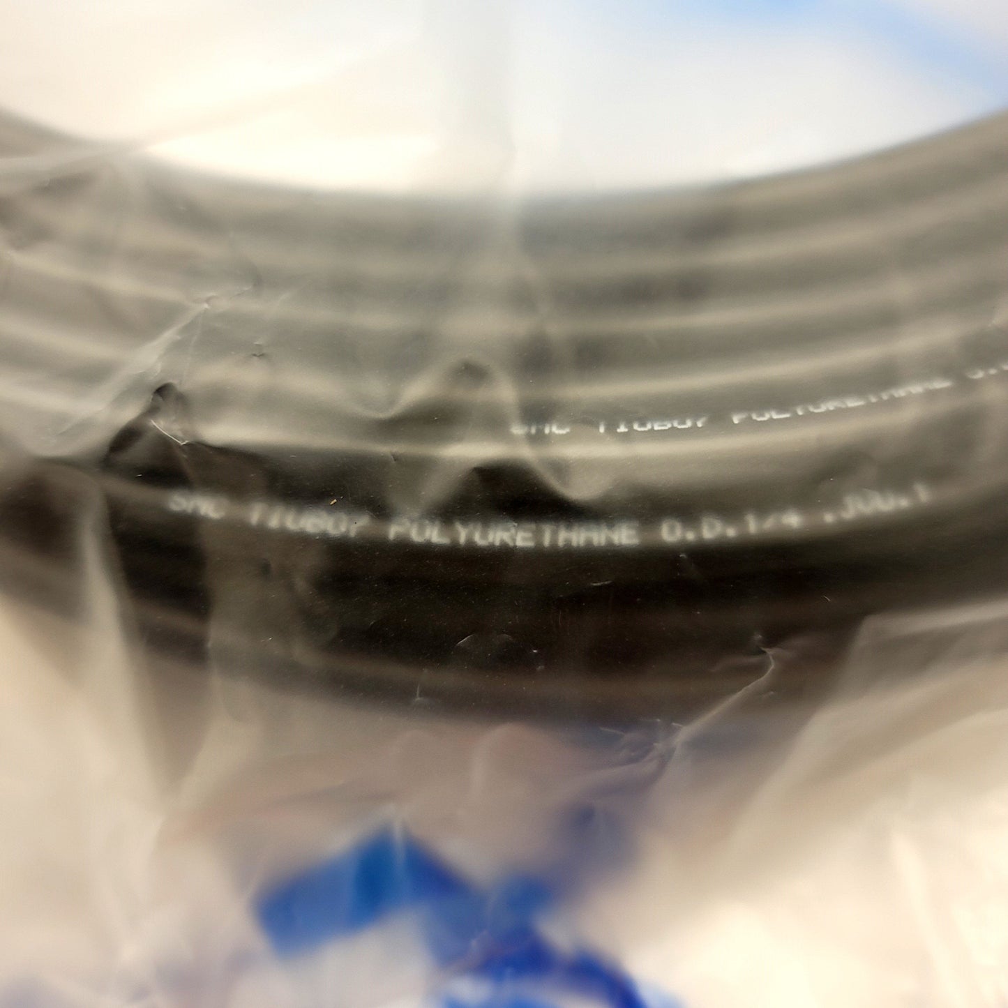 New SMC TIUB07B-33 Polyurethane Tubing 1/4" O.D. 100Ft Roll, 0.8MPa Max, Black