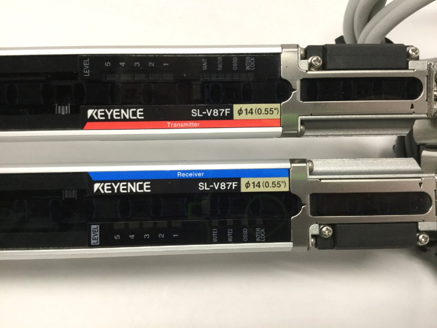 Used Keyence SL-V87F Safety Light Curtain Transmitter & Receiver Pair Set 870mm 24VDC