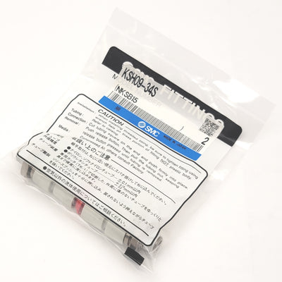 New Bag Of 2 SMC KSH09-34S KS Rotary One Touch Fittings 5/16" O.D. To 1/8"NPT