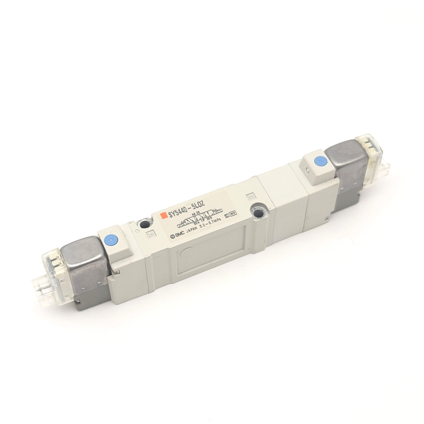 Used SMC SY5440-5LOZ Base Mount 5-Port Double Solenoid Valve, 24VDC, 0.2-0.7MPa