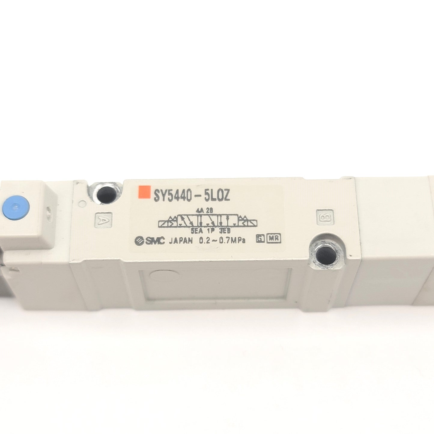 Used SMC SY5440-5LOZ Base Mount 5-Port Double Solenoid Valve, 24VDC, 0.2-0.7MPa