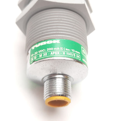 Used Turck Bi10-M30-AP6X-H1141/S34 Inductive Proximity Sensor, 10mm, 10-30VDC, PNP