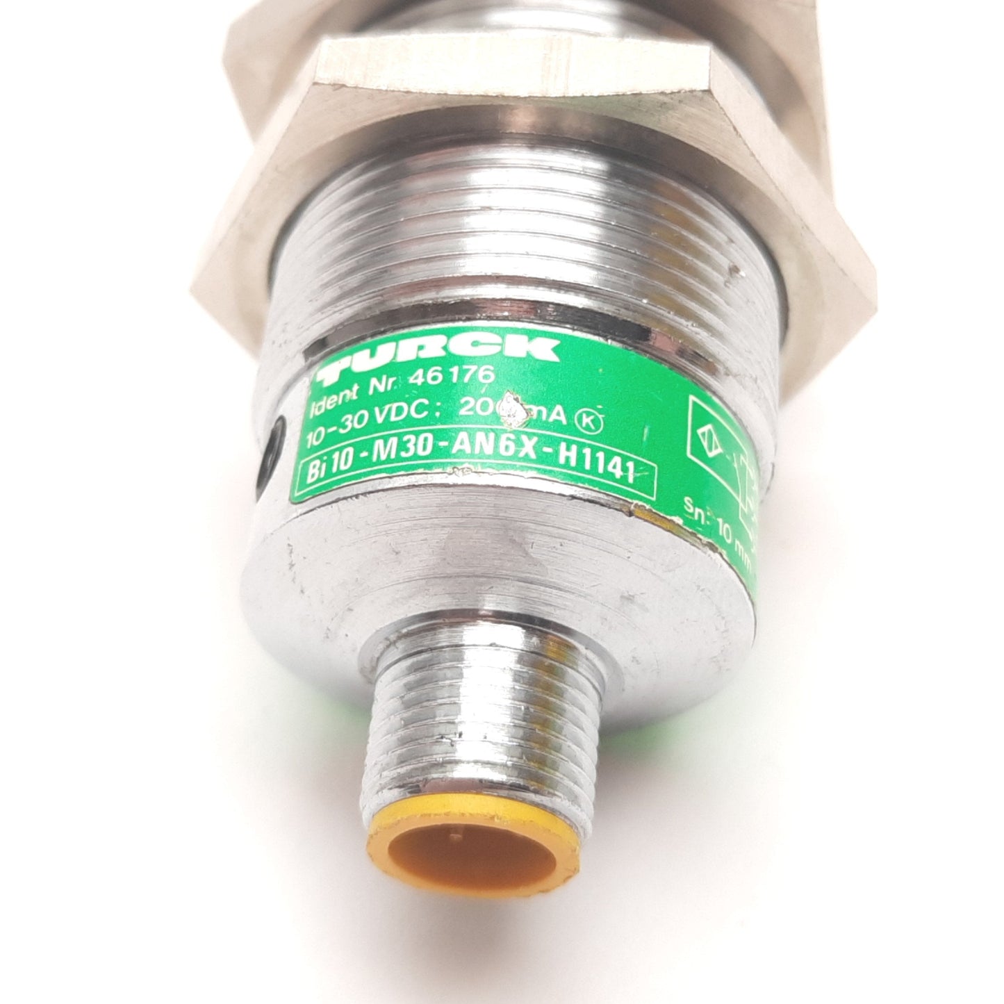 Used Turck Bi10-M30-AN6X-H1141 Inductive Proximity Sensor, 10mm, 10-30VDC, NPN N/O