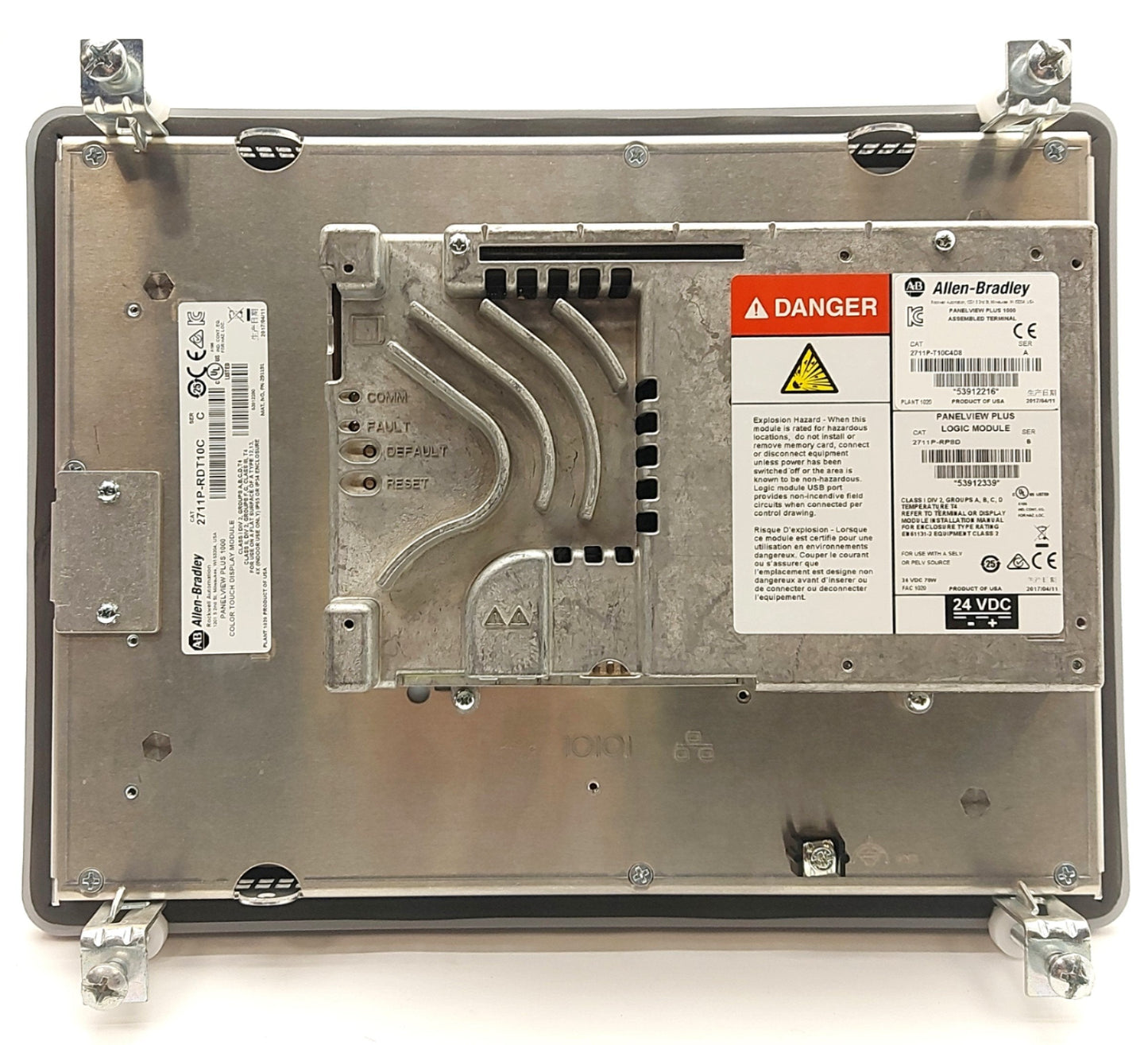 Used Allen Bradley 2711P-T10C4D8 PanelView Plus 1000 HMI/Operator Panel, 10", 24VDC