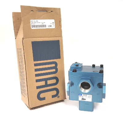 New MAC Valves 57D-52-RE 3-Way Balanced Spool Valve N.C. External Pilot, 3/4"NPTF