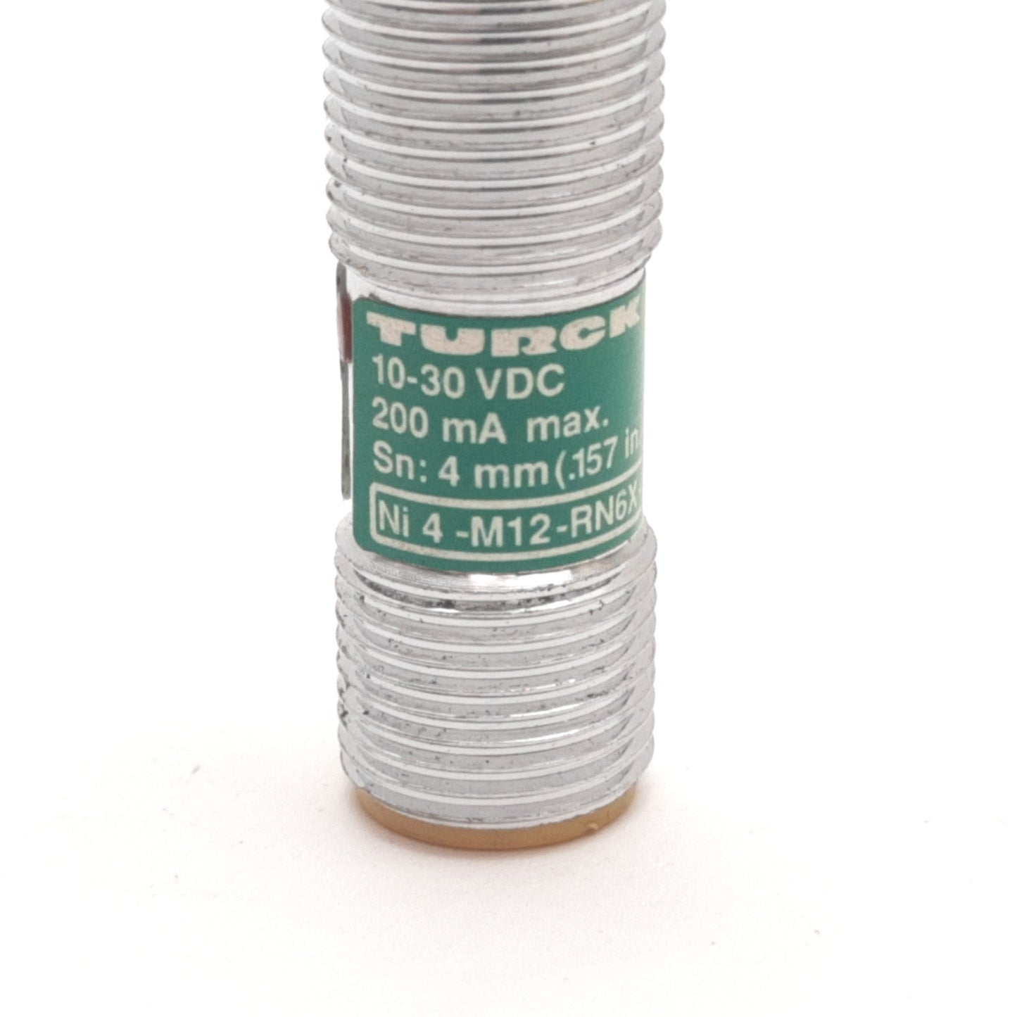 Used Turck Ni4-M12-RN6X-H1143 Inductive Proximity Sensor, 4mm, 10-30VDC, NPN N/C