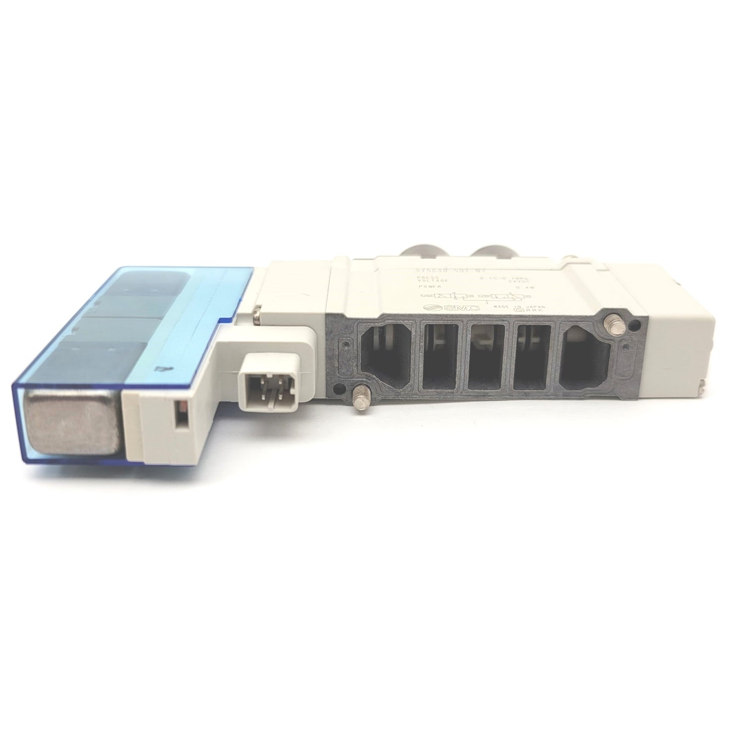 Used SMC SY5C30-5U1-N7 4-Position Dual 3-Port Solenoid Valve NC/NO 24VDC, 0.15-0.7MPa