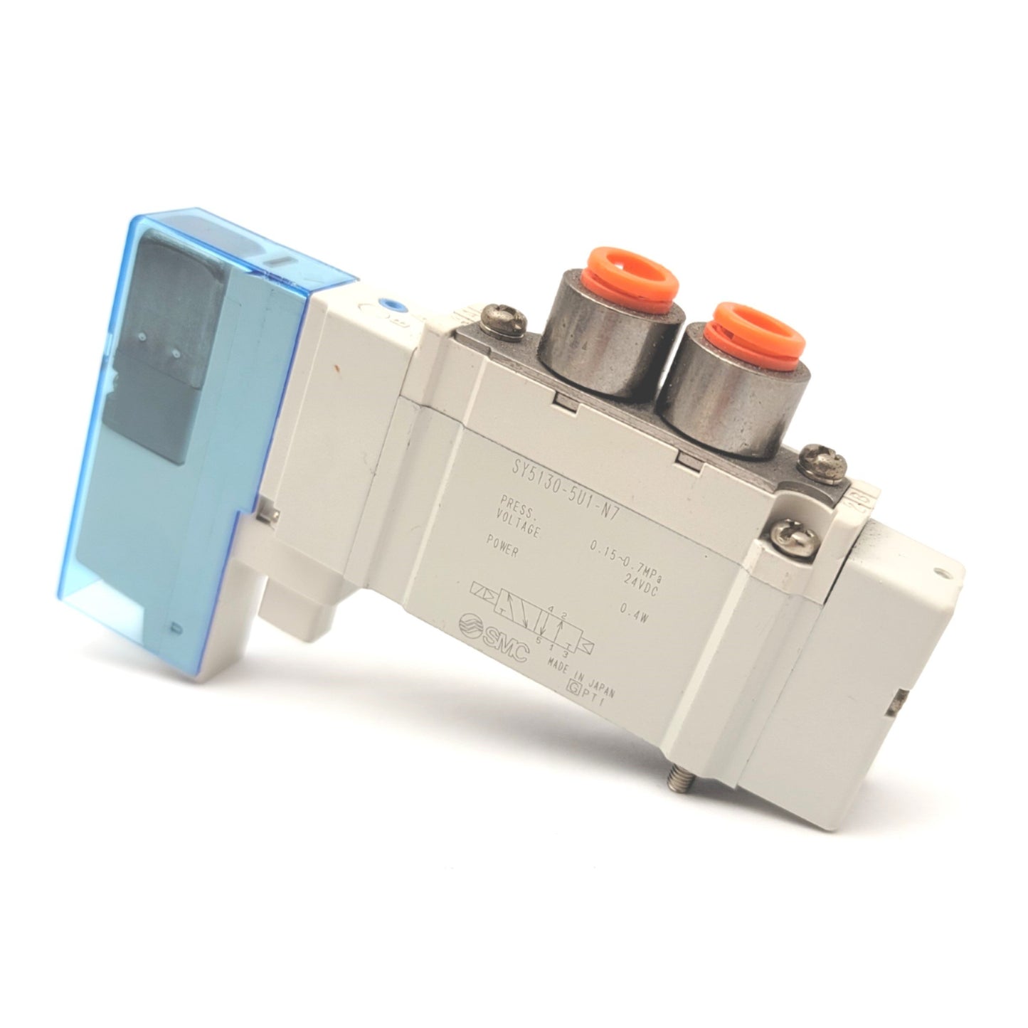 Used SMC SY5130-5U1-N7 5-Port 2-Position Single Solenoid Valve 0.15-0.7MPa, 24VDC
