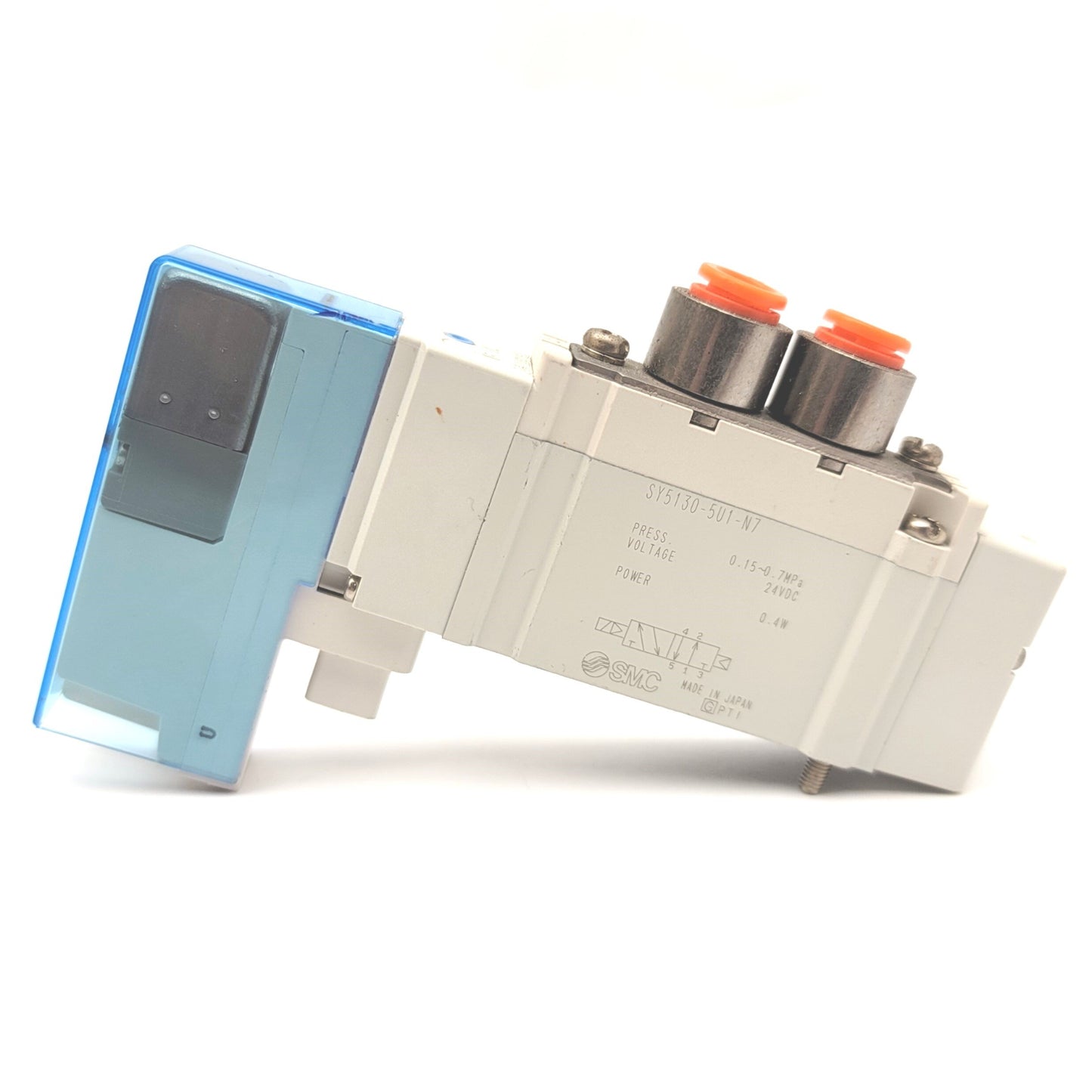 Used SMC SY5130-5U1-N7 5-Port 2-Position Single Solenoid Valve 0.15-0.7MPa, 24VDC