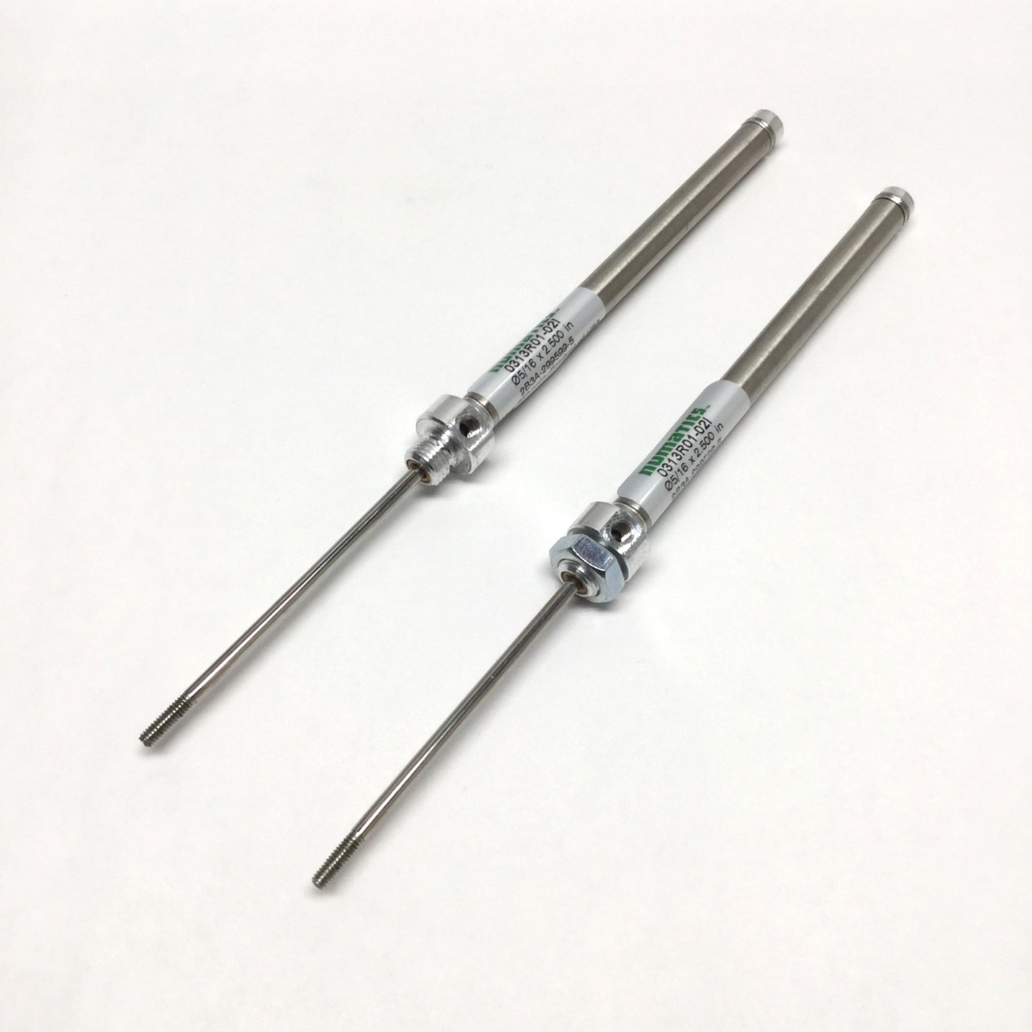 Used Lot of 2 Numatics 0313R01-02I Spring Extend Cylinder 5/16" Bore, 2-1/2" Stroke